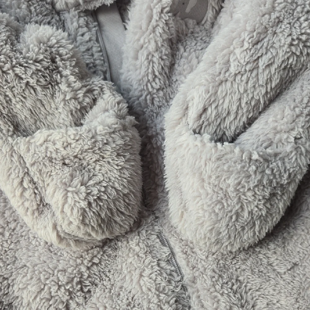 Carter's 6mo Fuzzy Gray Elephant Fleece Bunting One Piece